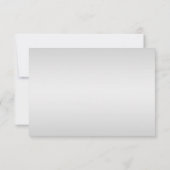 3.5x5 Elegante Rood en Zilver RSVP Kaartje (Achterkant)