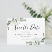 3.5x5 Eucalyptus Waterverf bruiloft Save The Date (Staand voorkant)