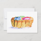 3.5X5" Fruit Tart Original Abstract Art Note Card Notitiekaartje (Voorkant)