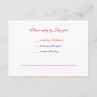 3,5x5 Gay Wedding Rainbow LGBT Pride RSVP Basic