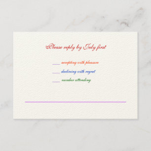 3,5x5 Gay Wedding Rainbow LGBT Pride RSVP getextur Kaartje