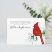 3.5x5 Hoofdletterherdenking Bedankkaart (Staand voorkant)