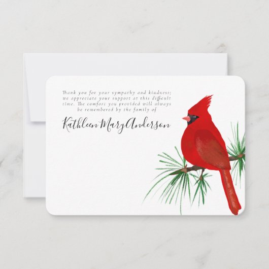 3.5x5 Hoofdletterherdenking Bedankkaart (Voorkant)