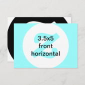 3,5x5 horizontale uitnodiging (Voorkant / Achterkant)