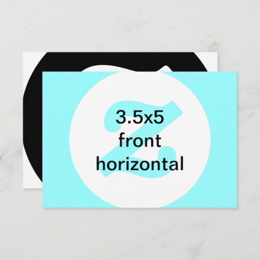 3,5x5 horizontale uitnodiging (Voorkant / Achterkant)