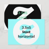 3,5x5 horizontale uitnodiging (Voorkant / Achterkant)