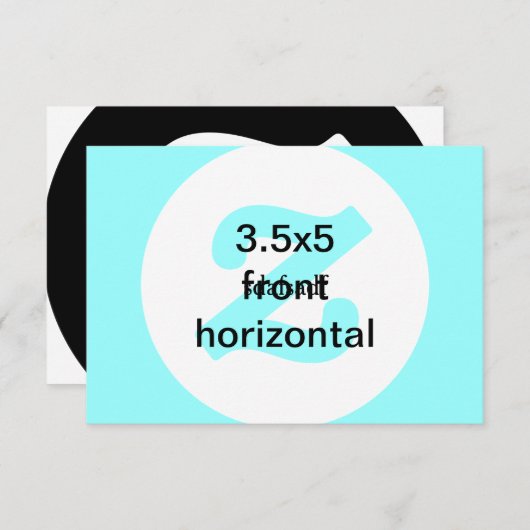 3,5x5 horizontale uitnodiging (Voorkant / Achterkant)