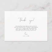 3.5x5 inch Groen & Goud Tropisch Dank u Bruiloft Informatiekaartje (Achterkant)