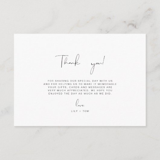 3.5x5 inch Groen & Goud Tropisch Dank u Bruiloft Informatiekaartje (Achterkant)