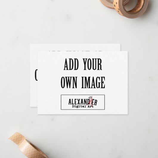 3,5x5-inch horizontale A1-flatkaart Notitiekaartje (Voorkant / Achterkant in situ)