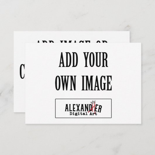 3,5x5-inch horizontale A1-flatkaart Notitiekaartje (Voorkant / Achterkant)