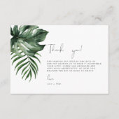 3.5x5 inch Tropisch Dank u Bruiloft Informatiekaartje (Voorkant)