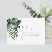 3.5x5 inch Tropisch Dank u Bruiloft Informatiekaartje (Staand voorkant)