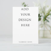 3,5x5-inch verticale RSVP/uitbreidingskaart RSVP Kaartje (Staand voorkant)