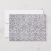 3,5x5 Lavender Silver Grunge Damask RSVP (Achterkant)