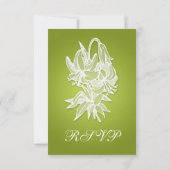 3,5x5 Limoen Lily Bouquet Elegant RSVP (Achterkant)