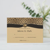 3.5x5 Luipaardprint NEP lint Edelsteen RSVP (Staand voorkant)