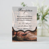 3.5x5 Opvangkaart Cowboy Boots Barn Wood Rustig Kaart (Staand voorkant)