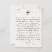 3.5x5 ovale foto roze rozen gedenkteken Kaart (Achterkant)