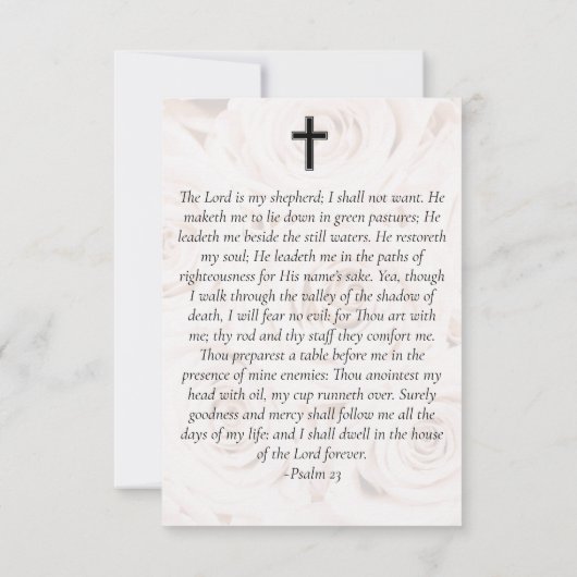 3.5x5 ovale foto roze rozen gedenkteken Kaart (Achterkant)