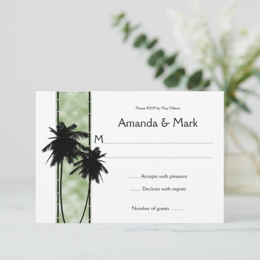 3,5x5 palmbomen en groene RSVP