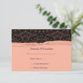 3.5x5 perzik rollen & lint op zwart RSVP (Staand voorkant)