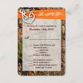 3,5x5 R.S.V.P. Card Deer Couple Doe Buck Camo RSVP Kaartje