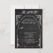 3,5x5 R.S.V.P. Card Modern Chalkboard RSVP Kaartje (Voorkant)