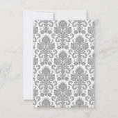 3,5x5 R.S.V.P. Card Wedding Damask RSVP Kaartje (Achterkant)