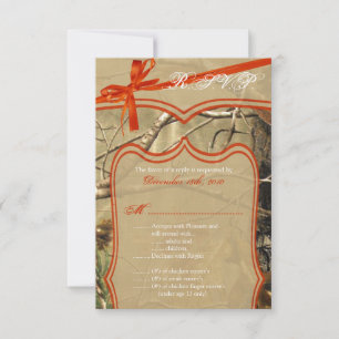 3,5x5 R.S.V.P. Card Wedding Hunters Cam RSVP Kaartje