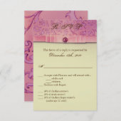 3.5x5 R.S.V.P. Kaart Amethist Jewel reliëfpapier (Voorkant / Achterkant)