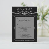 3.5x5 R.S.V.P. Kaart Art Deco Roaring 20s GATSBY (Staand voorkant)