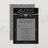 3.5x5 R.S.V.P. Kaart Art Deco Roaring 20s GATSBY (Voorkant / Achterkant)