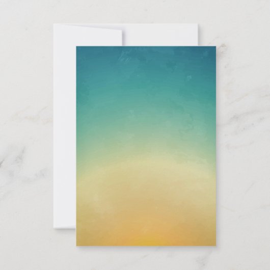 3.5x5 R.S.V.P. Kaart Beach Sunset Palm Trees Strin (Achterkant)