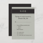 3.5x5 R.S.V.P. kaart Black Tie Aangelegenheid (Voorkant / Achterkant)