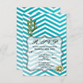 3.5x5 R.S.V.P. Kaart Boho Cacti Cactus Succulent B (Voorkant / Achterkant)