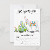 3.5x5 R.S.V.P. kaart Boho Llama Boheemse Cactussen (Voorkant)