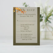 3.5x5 R.S.V.P.-kaart bruin dubbel fiets RSVP Kaartje (Staand voorkant)