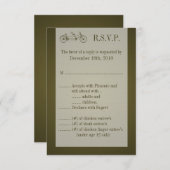 3.5x5 R.S.V.P. Kaart Bruin Dubbele Fiets (Voorkant / Achterkant)