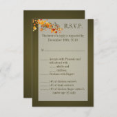 3.5x5 R.S.V.P.-kaart Bruine dubbele fiets RSVP Kaartje (Voorkant / Achterkant)