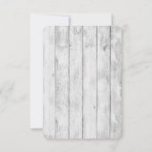 3.5x5 R.S.V.P. Kaart Burlap Mr. en Mrs. Banner (Achterkant)