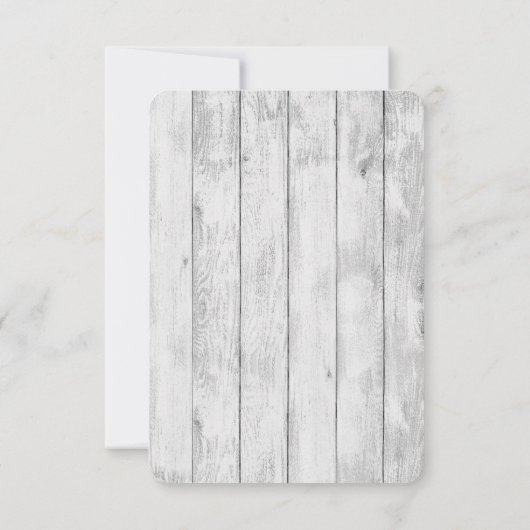 3.5x5 R.S.V.P. Kaart Burlap Mr. en Mrs. Banner (Achterkant)