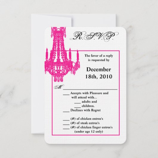 3.5x5 R.S.V.P. Kaart Crystal Kroonluchter Glitz Gl (Voorkant)