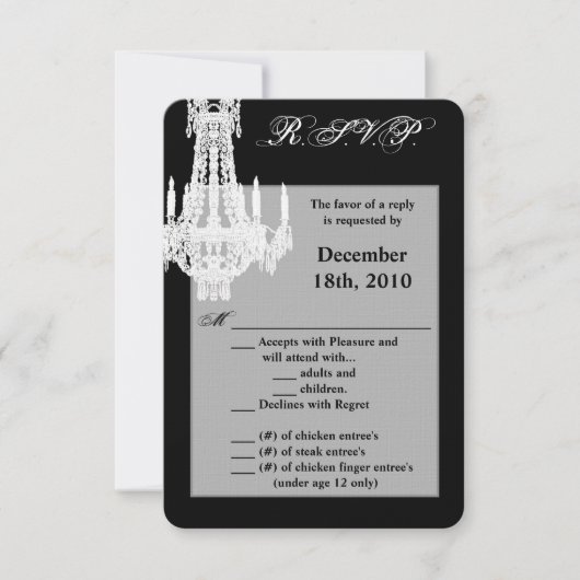3.5x5 R.S.V.P. Kaart Crystal Kroonluchter Glitz Gl (Voorkant)