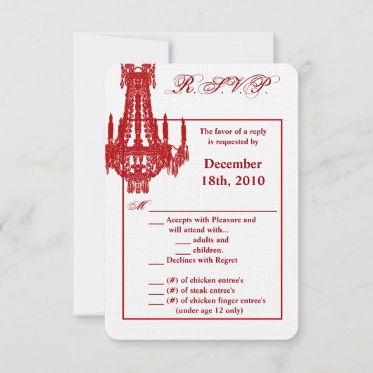 3.5x5 R.S.V.P. Kaart Crystal Kroonluchter Glitz Gl (Voorkant)