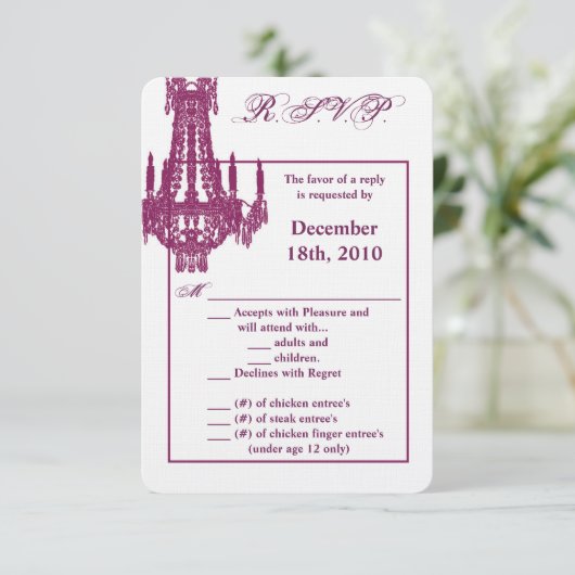 3.5x5 R.S.V.P. Kaart Crystal Kroonluchter Glitz Gl (Staand voorkant)