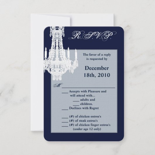 3.5x5 R.S.V.P. Kaart Crystal Kroonluchter Glitz Gl (Voorkant)
