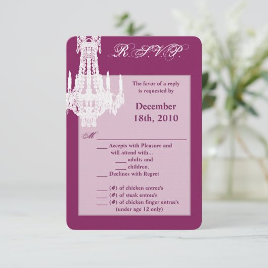 3.5x5 R.S.V.P. Kaart Crystal Kroonluchter Glitz Gl (Staand voorkant)