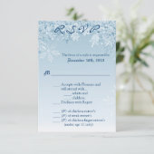 3.5x5 R.S.V.P. Kaart Crystal Snowflakes Wintersnee (Staand voorkant)