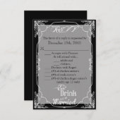 3.5x5 R.S.V.P. Kaart Eet Drink Wordt Getrouwd Zwar (Voorkant / Achterkant)